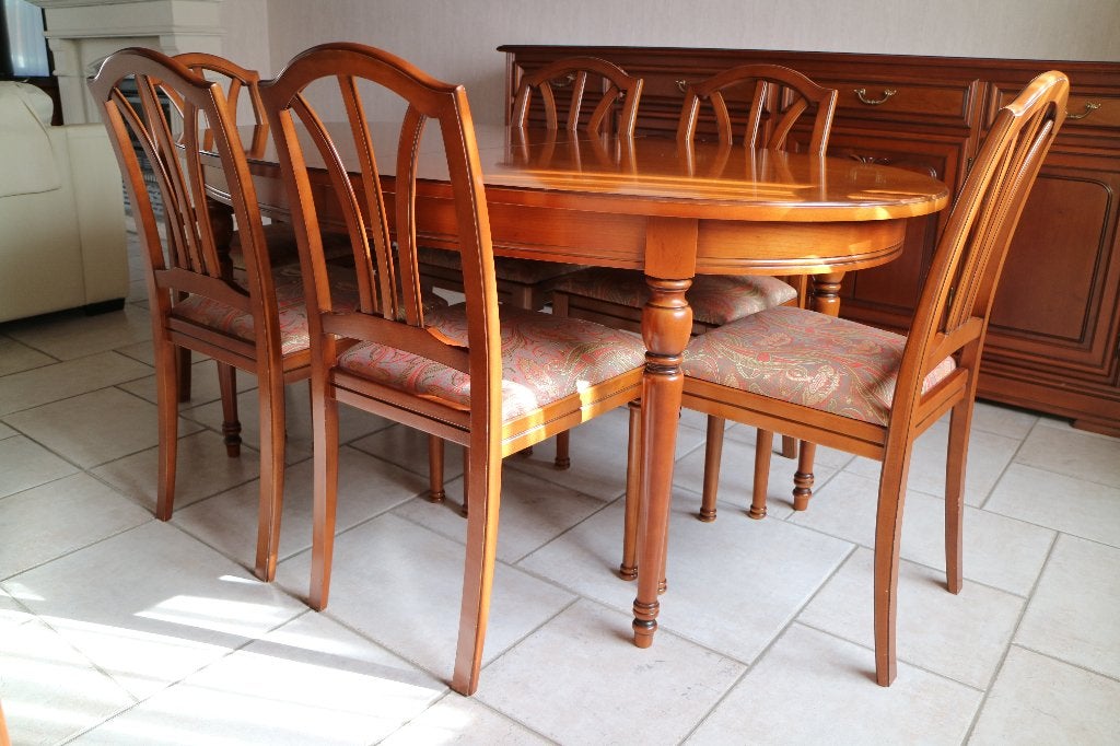 Complete Eetkamer in kerselaar, Ophalen, Gebruikt, Kerselaar