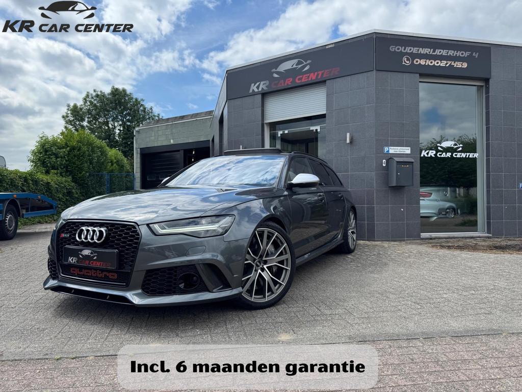 Audi RS6 Quattro Performance+ PANO-CARBON-CERAMIC-MEMORY-HU, Auto's, Automaat, Gebruikt, 605 pk, Leder
