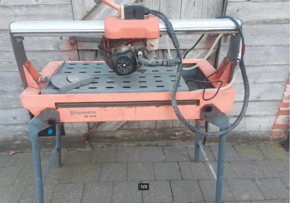 Zgan Husqvarna tegelzaag Type TS 73 R, Ophalen, 70 mm of meer, Husqavarna, Zo goed als nieuw