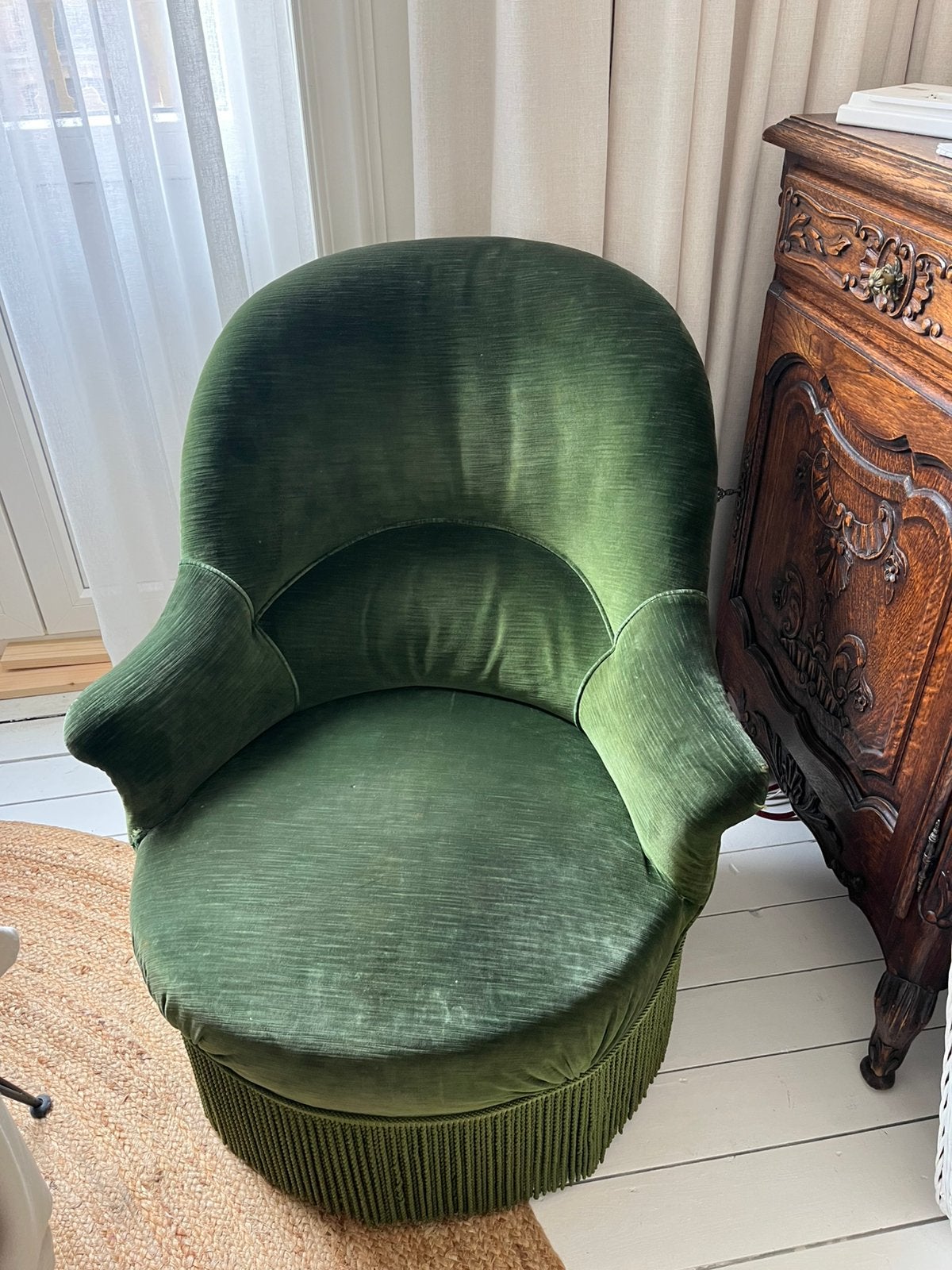 Fauteuil Crapaud, Maison & Meubles, Enlèvement, Utilisé, 50 à 75 cm, Art deco