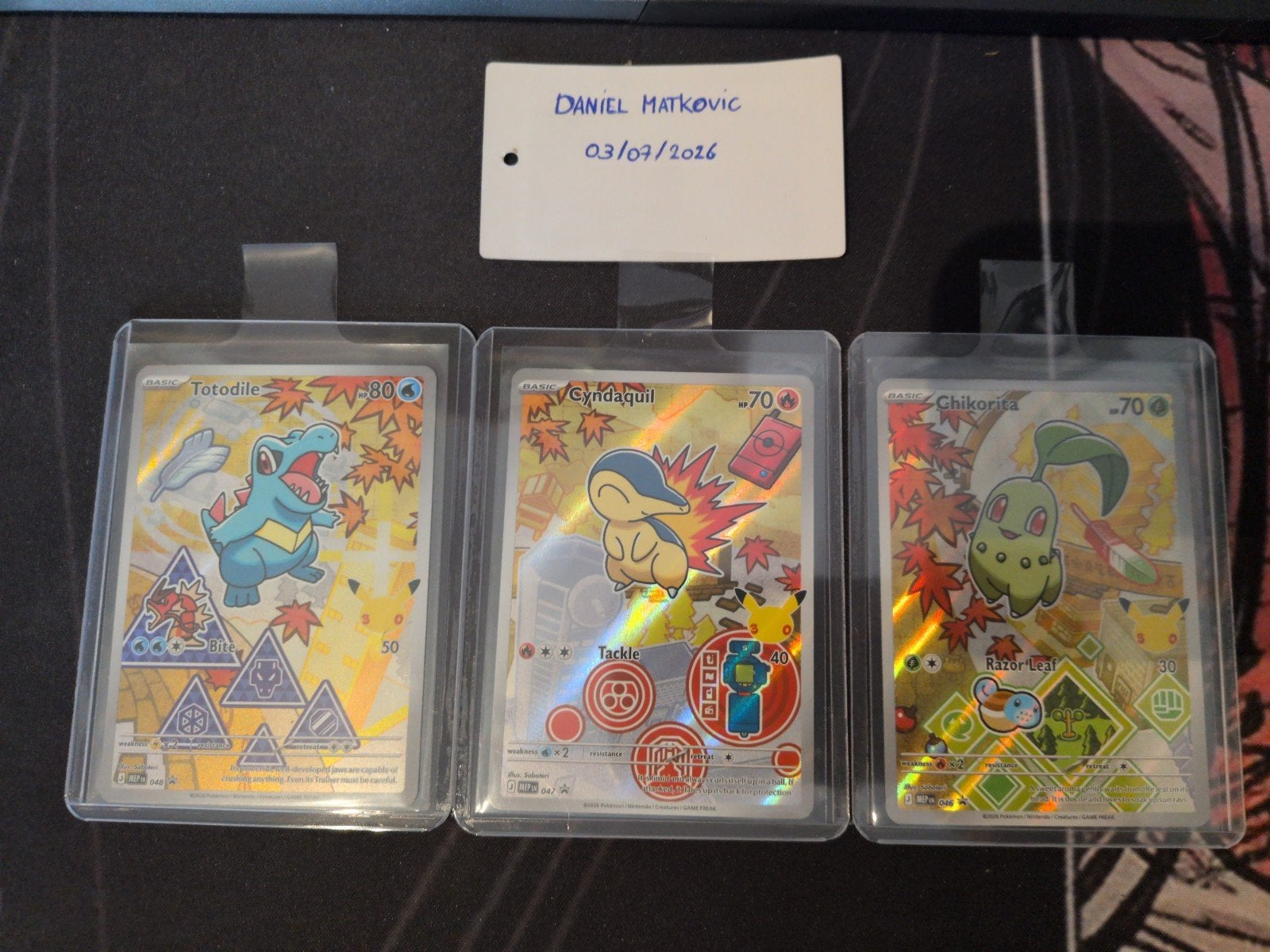 Pokemon first partner serie 2 Totodile/cyndaquil/chikorita, Hobby & Loisirs créatifs, Jeux de cartes à collectionner | Pokémon