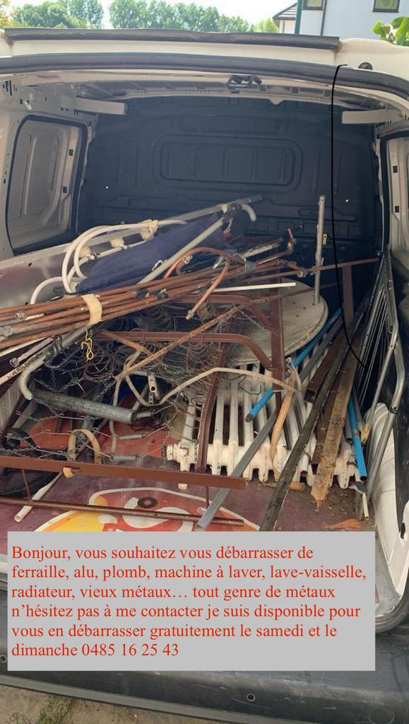 Ferrailleur gratuit, Bricolage & Construction, Enlèvement, Comme neuf, Plomb