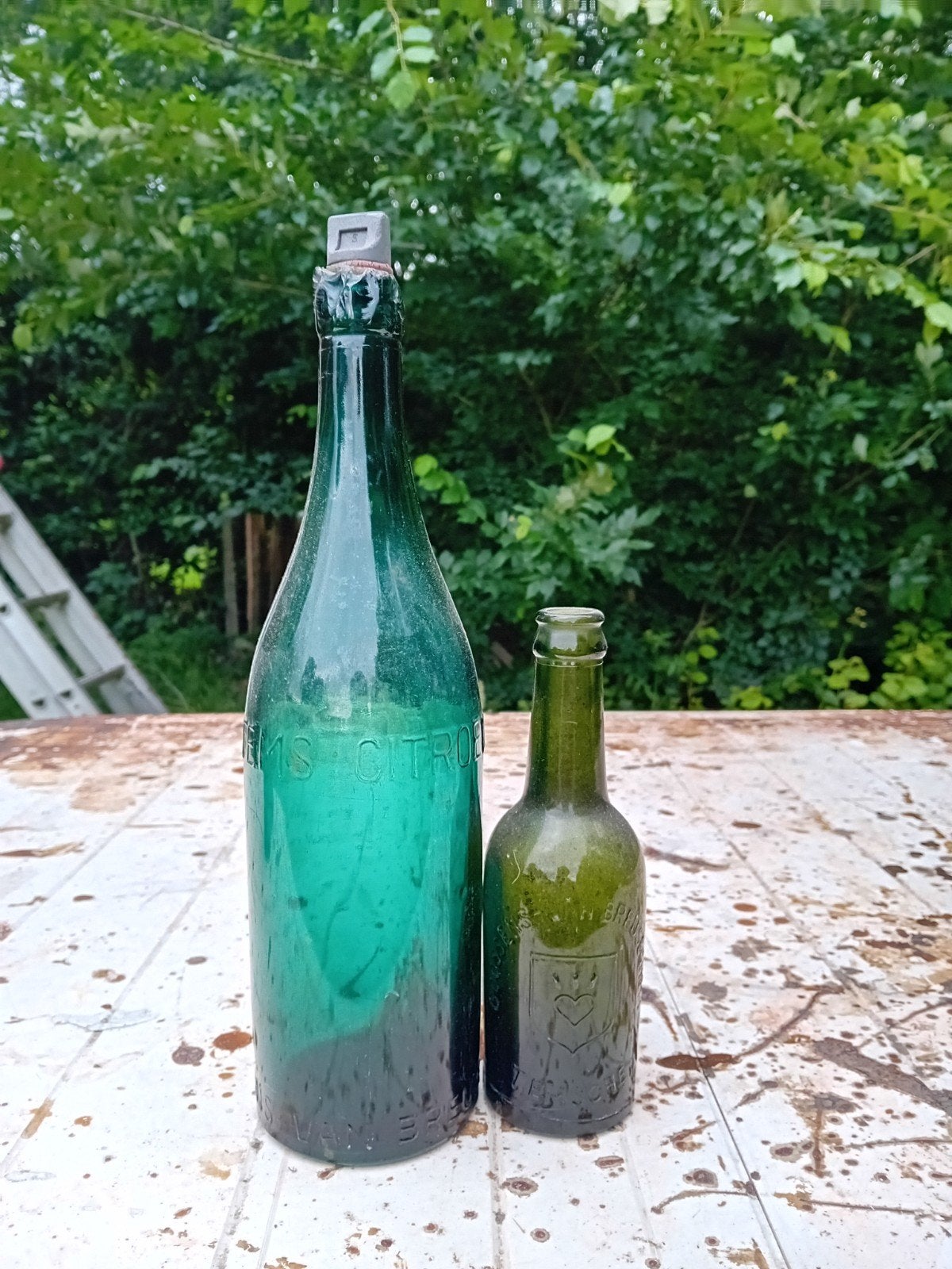Oude bierflessen brouwerij Goossens Van Breuseghem Temse, Verzamelen, Ophalen of Verzenden