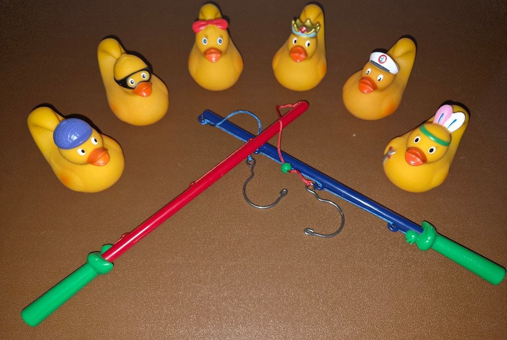 Jeu de Pêche aux Canards DJECO Jaune avec 2 Cannes, Enlèvement, Comme neuf