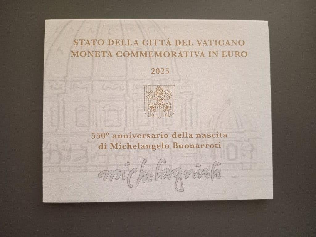 2 euro commemorative Vatican 2025 Michelangelo, Enlèvement ou Envoi, Vatican, 2 euros, Monnaie en vrac