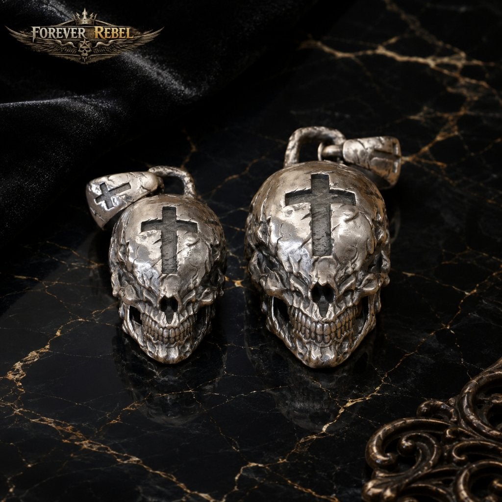 Bloody Mary Skull Hanger - 925 Zilver, Neuf, Autres représentations, Argent, Argent