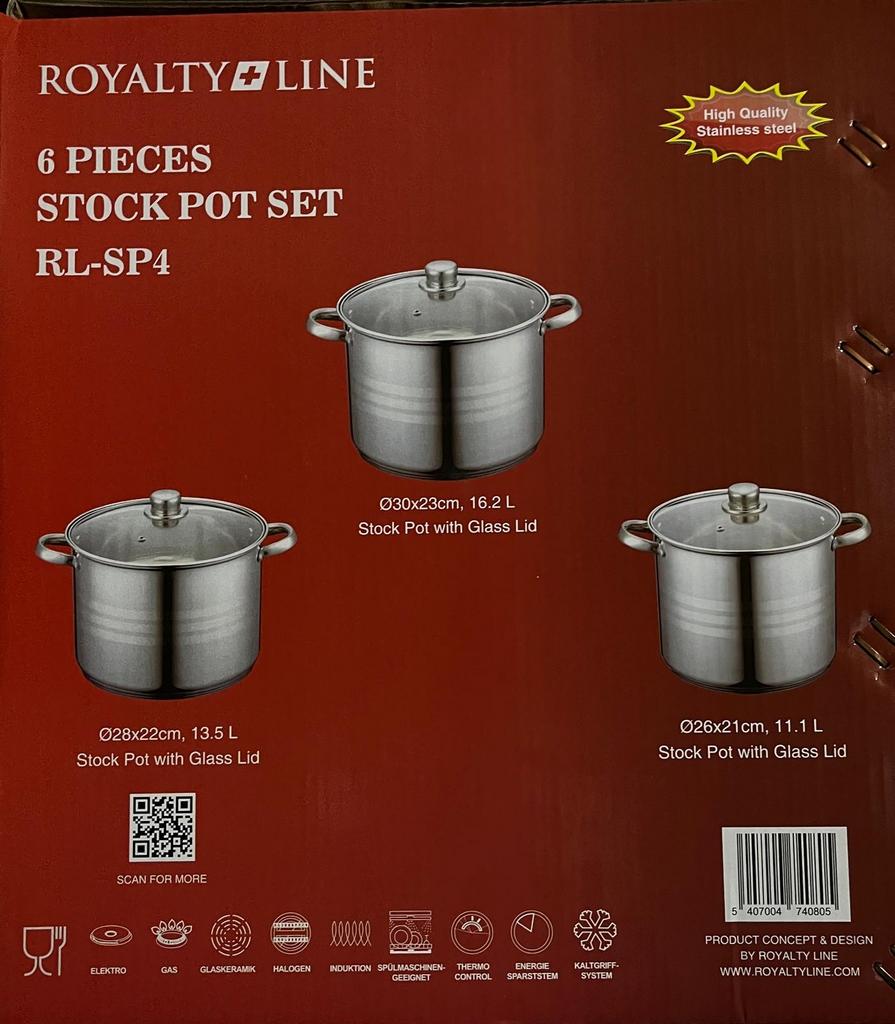 Set van 3 potten, Ophalen, Inox, Nieuw, Pannenset