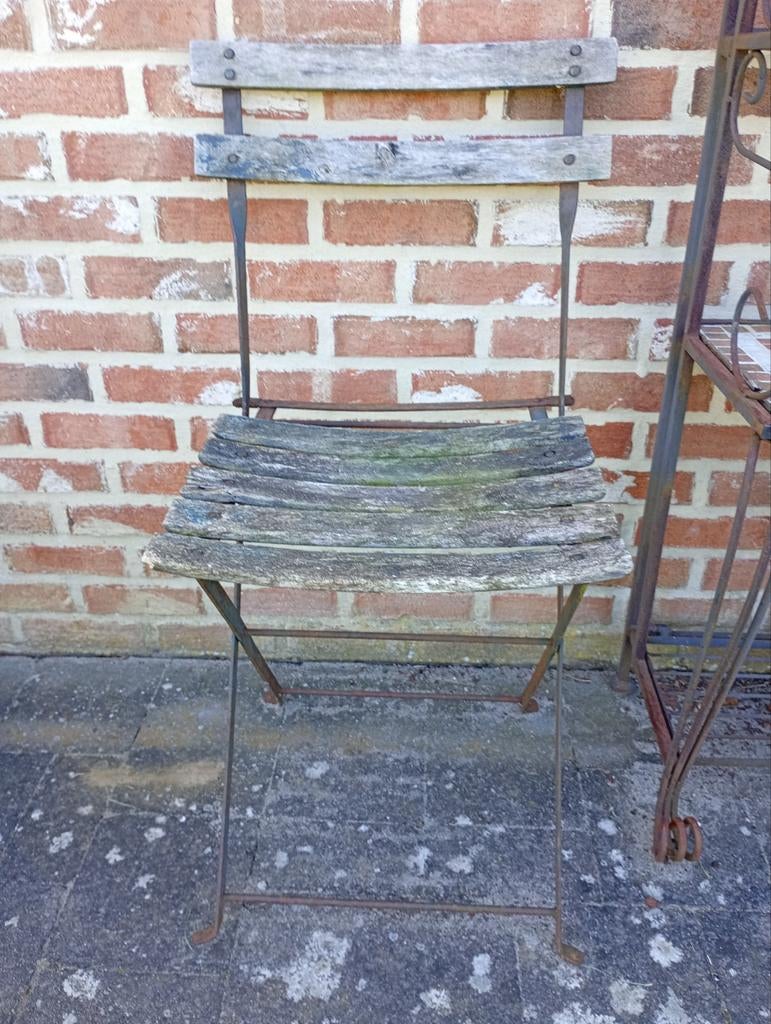 Twee vintage cafestoelen/tuinstoelen, Antiek en Kunst, Ophalen