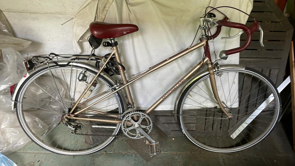 Retro dames koersfiets, Fietsen en Brommers, 28 inch, Gebruikt, 10 tot 15 versnellingen, Velgrem