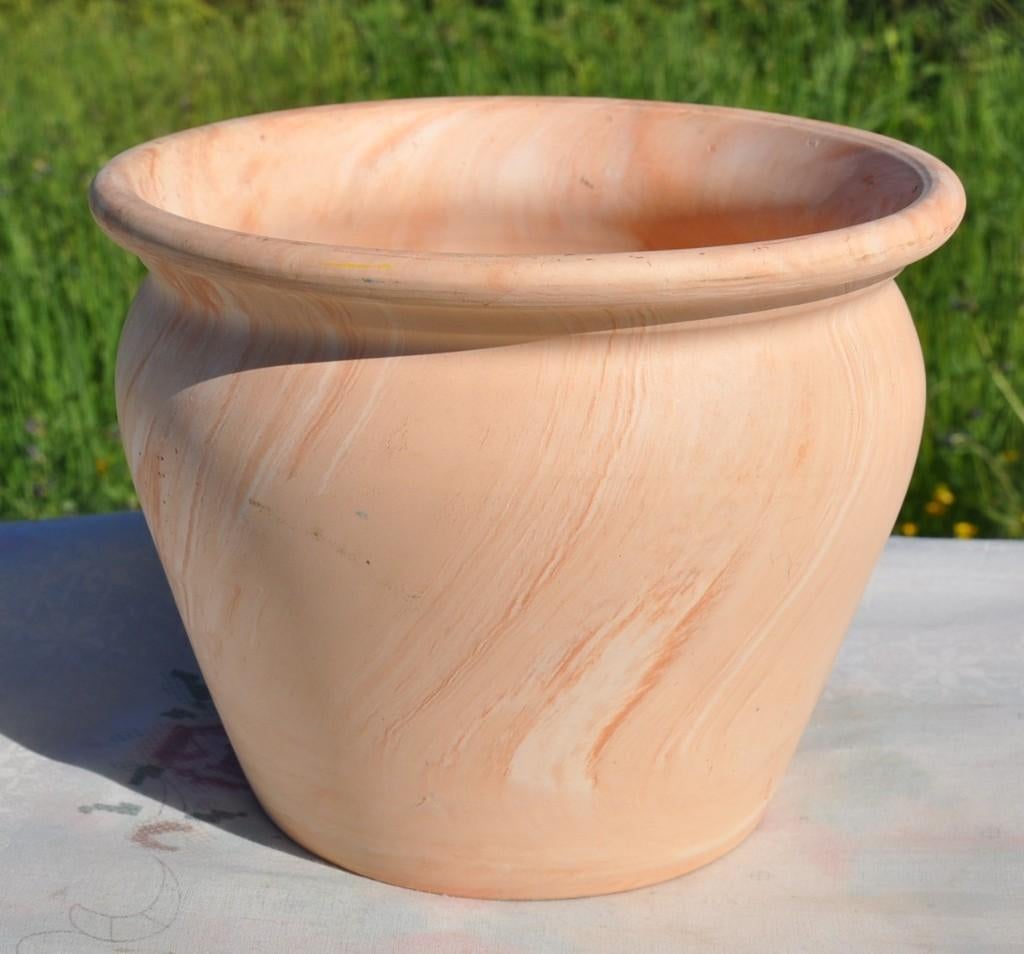 cache pot en faience marbrée, Enlèvement ou Envoi, Utilisé