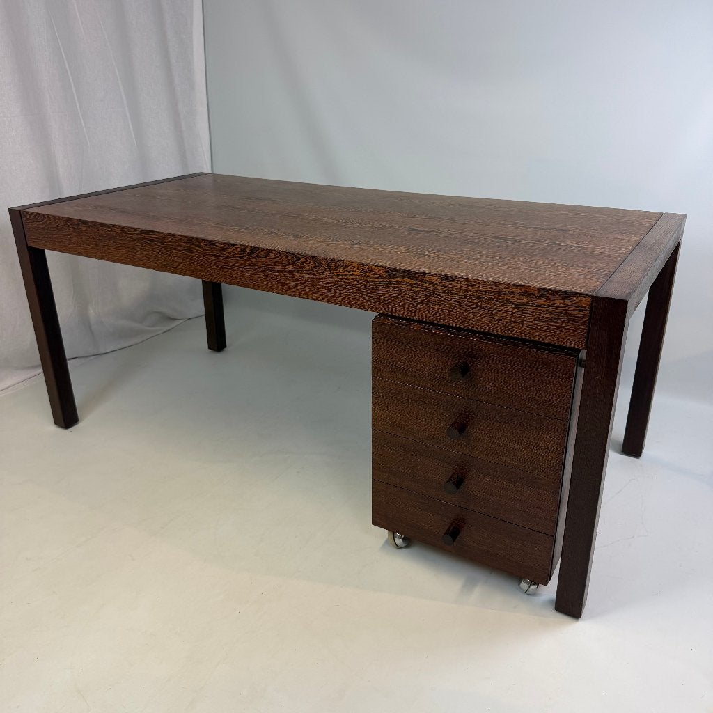 Bureau avec commode assortie de Vandenberghe-Pauvers, Maison & Meubles, Bureaux, Utilisé, Bureau-armoire combiné, Autres marques