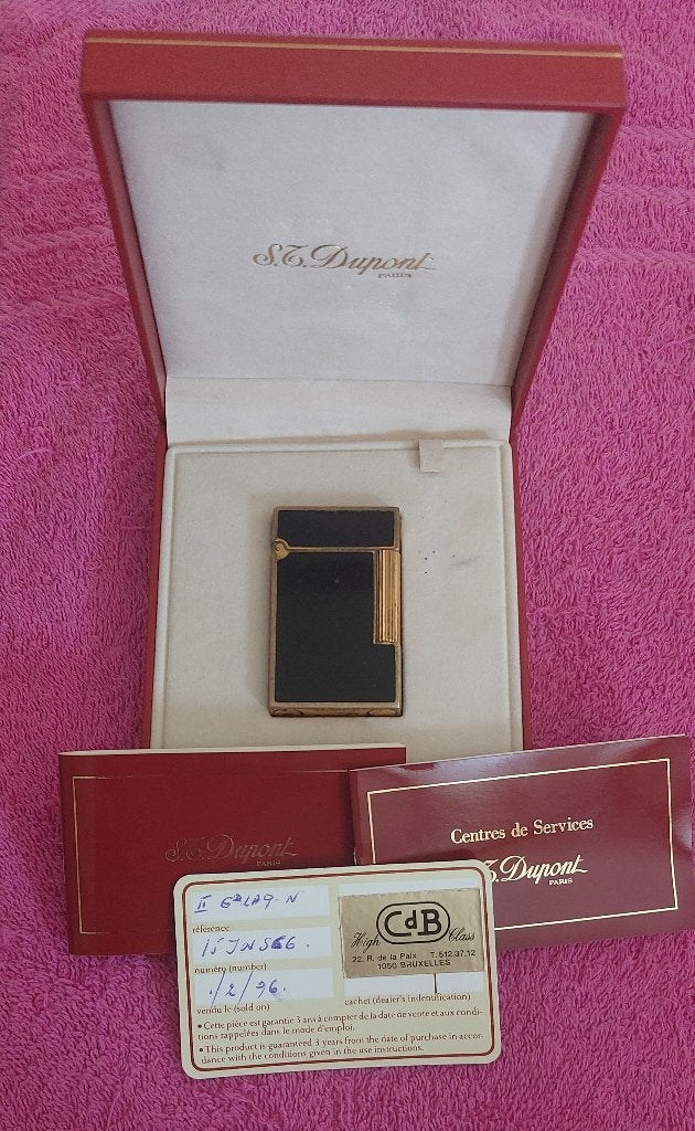 Vintage S.T Dupont Ligne 2 - Compleet met doos en papieren, Ophalen of Verzenden, Gebruikt, Aansteker