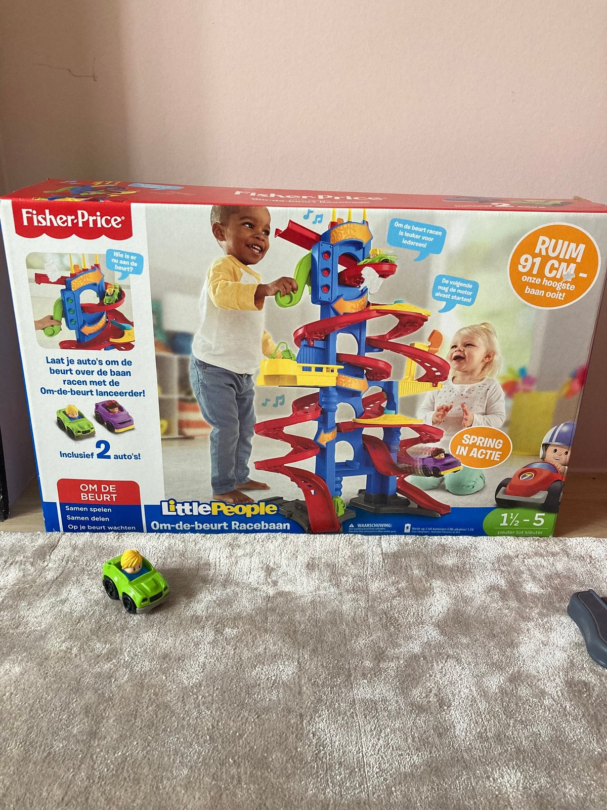 Fisher-Price / Little People / om-de-beurt racebaan / 1,5 -5, Kinderen en Baby's, Speelgoed | Fisher-Price, Ophalen of Verzenden