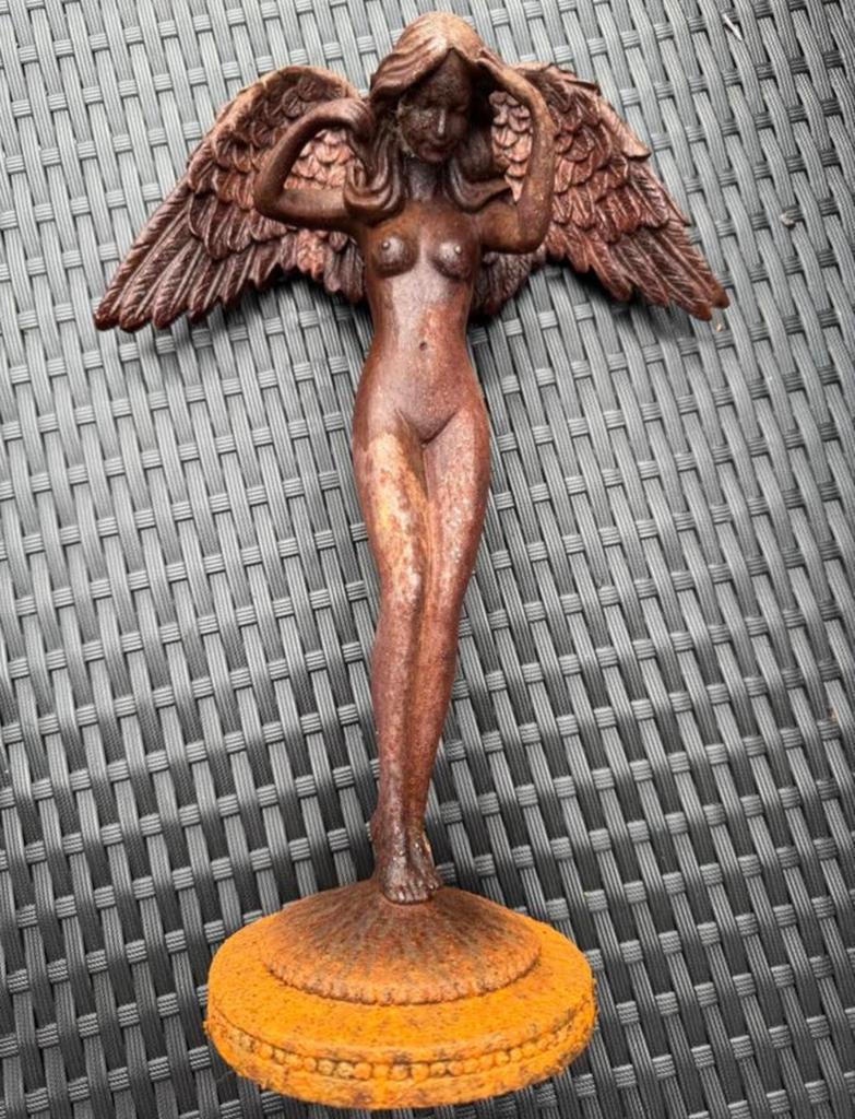 Prachtige Engel in gitijzer., Ophalen of Verzenden