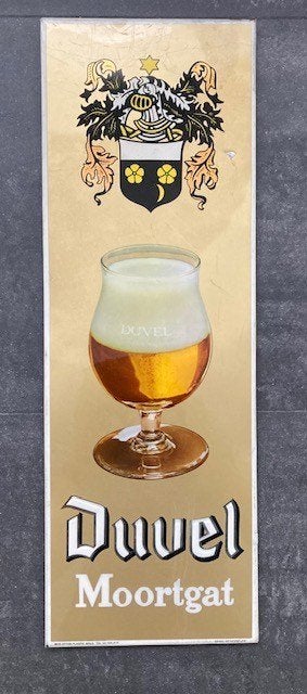 Panneau d'affichage-Duvel-Moortgat-Glacoide-Rob Otten-1978, Envoi, Utilisé, Panneau, Plaque ou Plaquette publicitaire, Duvel