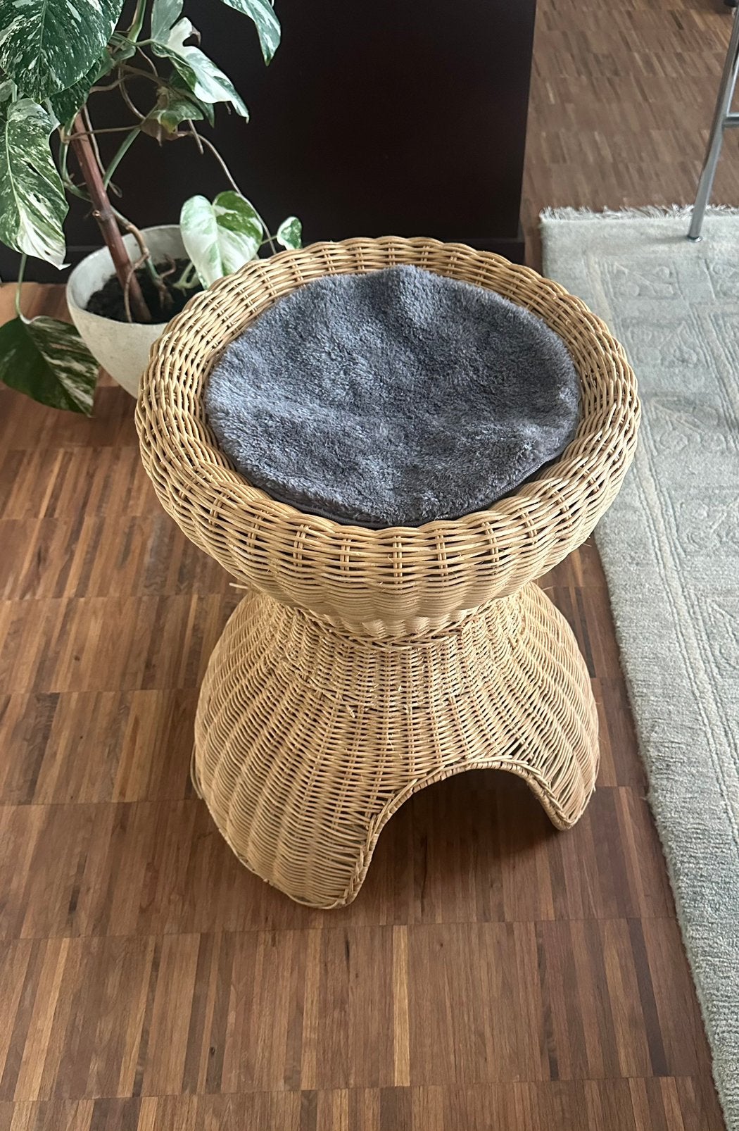 Kattenmand en krabpaal vintage Ikea, Ophalen, Gebruikt, Riet