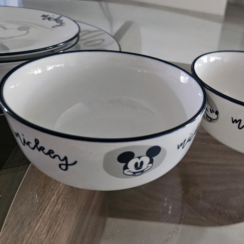 Set Disney Mickey, Enlèvement ou Envoi, Neuf, Rond, Porcelaine ou Céramique