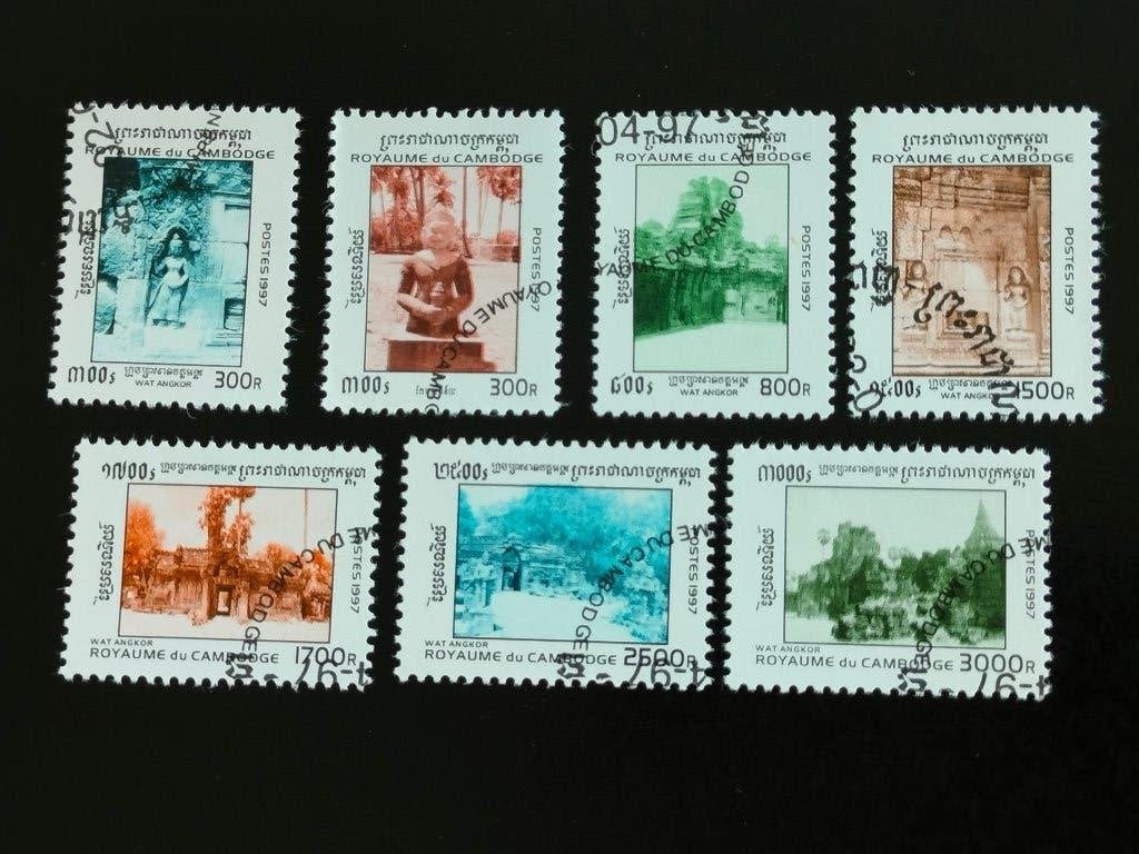 Cambodge 1997 - Angkor Wat, culture khmère, Envoi, Affranchi, Asie du Sud Est