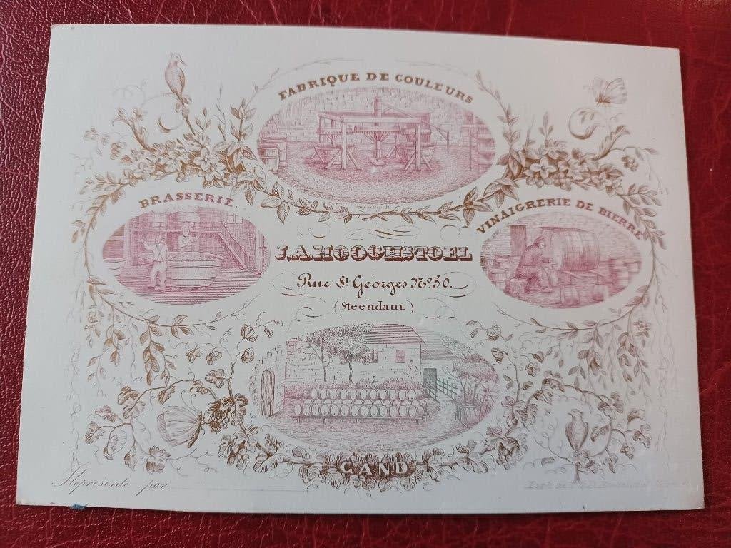 gent 1850' brouwerij hooghstoel publi kaart, Ophalen of Verzenden, Zo goed als nieuw, Overige typen