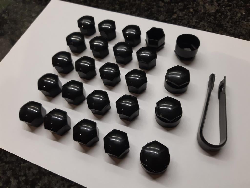 Ensemble de capuchons de roue noirs un capuchon antivol., Enlèvement ou Envoi, Jante(s)