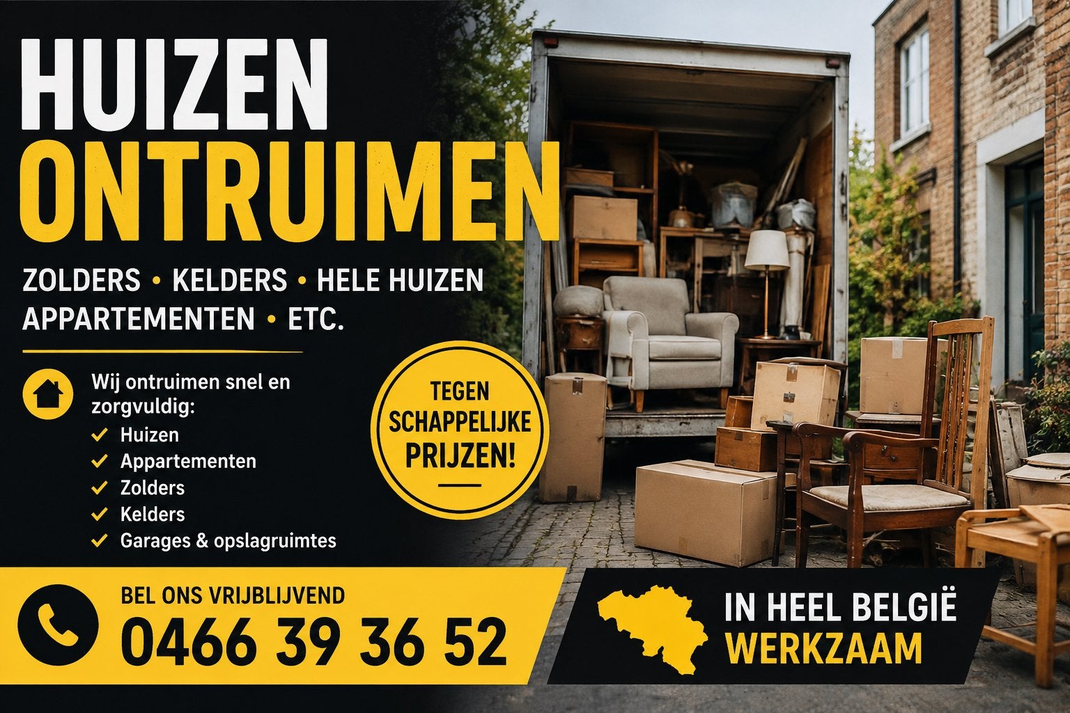 Woning ontruiming opruimingen leegmaken van huizen, Doe-het-zelf en Bouw, Ophalen