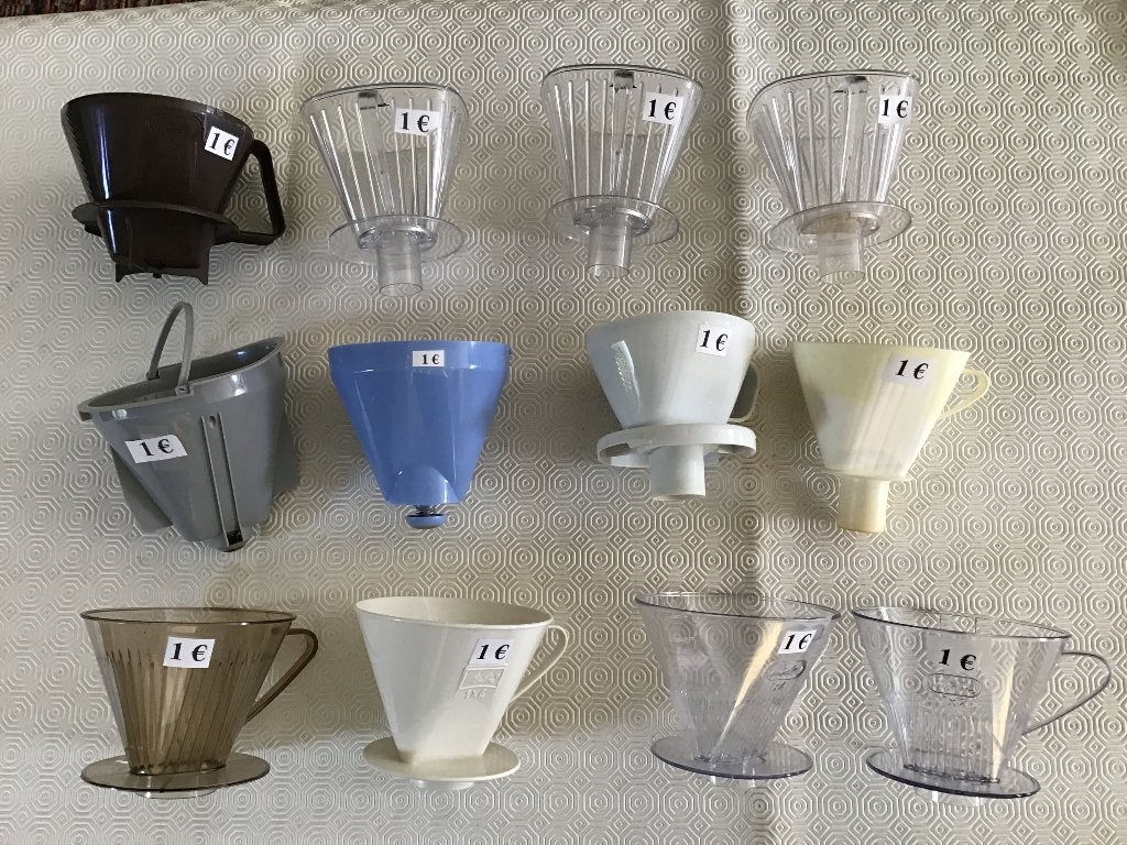 18 porte-filtres à café différents à 1 euro, Enlèvement ou Envoi, Comme neuf
