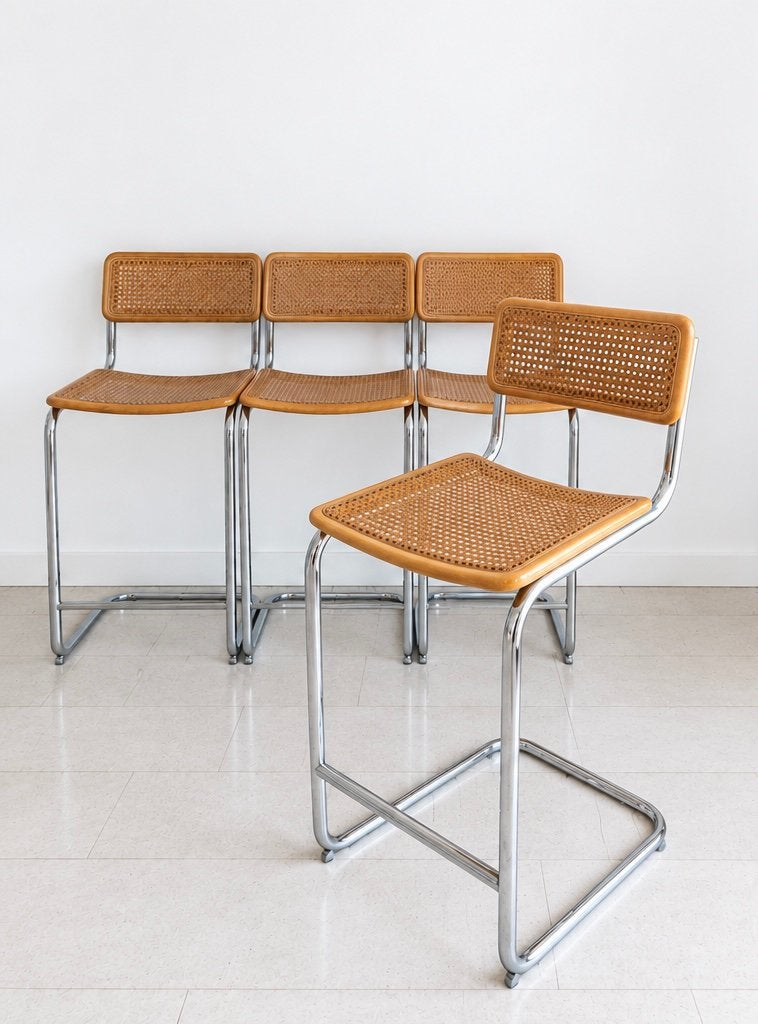 4 chaises hautes / de bar cesca cidue, Enlèvement, Comme neuf
