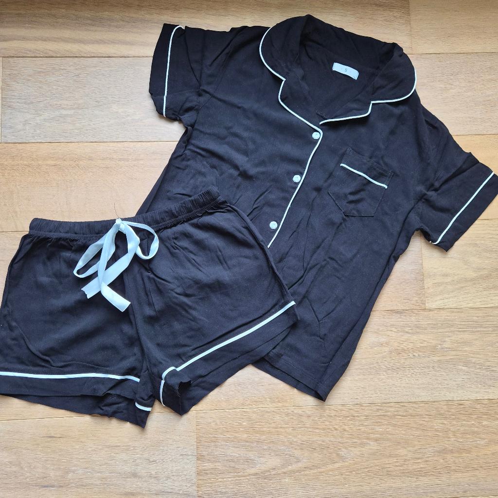 Pyjama noir, taille S, Shein, Enlèvement ou Envoi, Porté, Taille 36 (S)