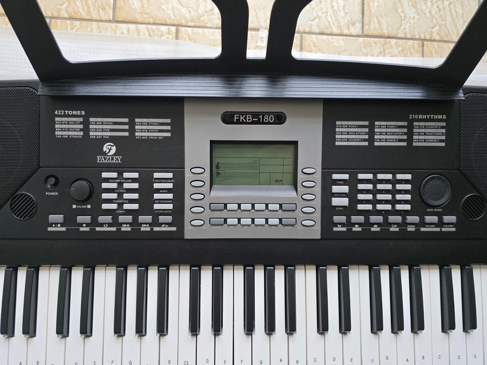 Muziek keyboard, Musique & Instruments, Claviers, Comme neuf, Enlèvement, Avec pied, 61 touches