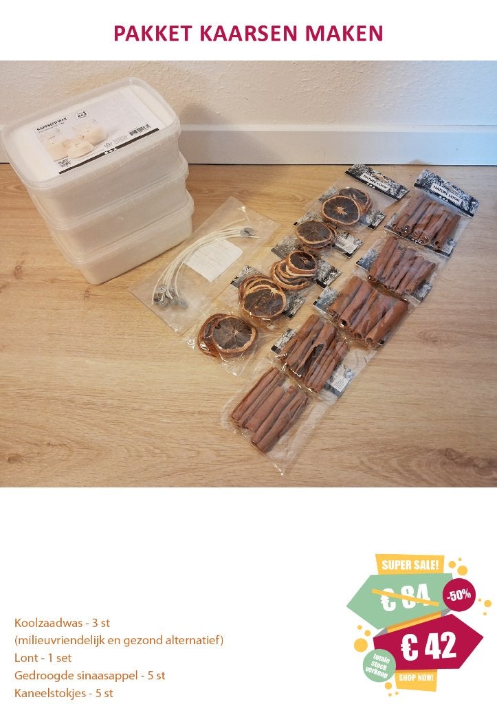 PAKKET KAARSEN MAKEN _ GROTE STOCKVERKOOP -50%, Ophalen, Nieuw