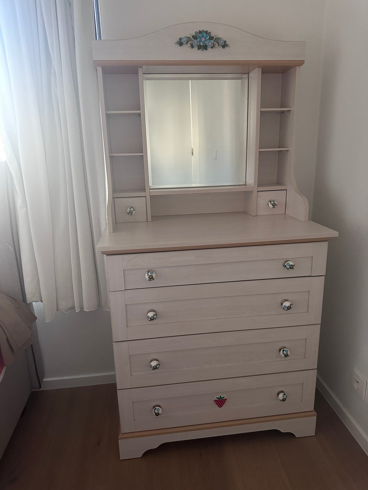 Kindercommode met spiegel en laden – zeer goede staat, Enfants & Bébés, Chambre d'enfant | Commodes & Armoires, Comme neuf, Commode