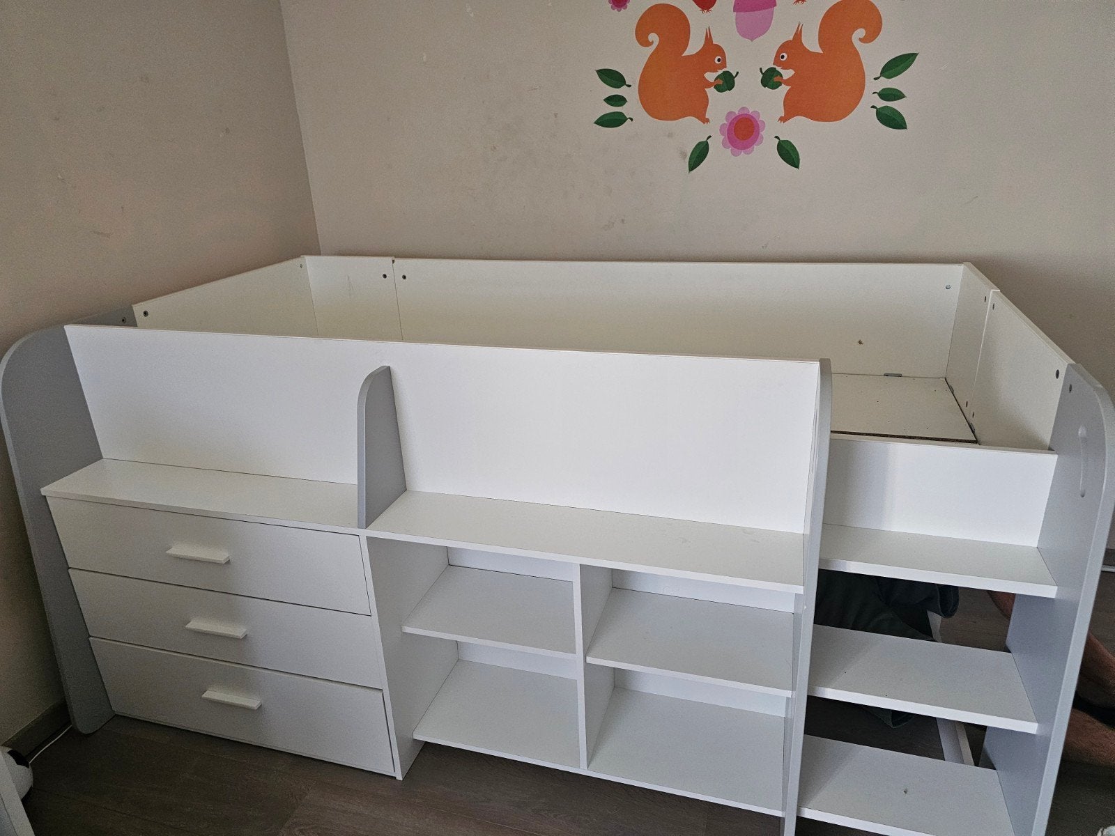 eenpersoons halfhoogslaper, Lit mi-hauteur mezzanine, Une personne, Enlèvement, Utilisé