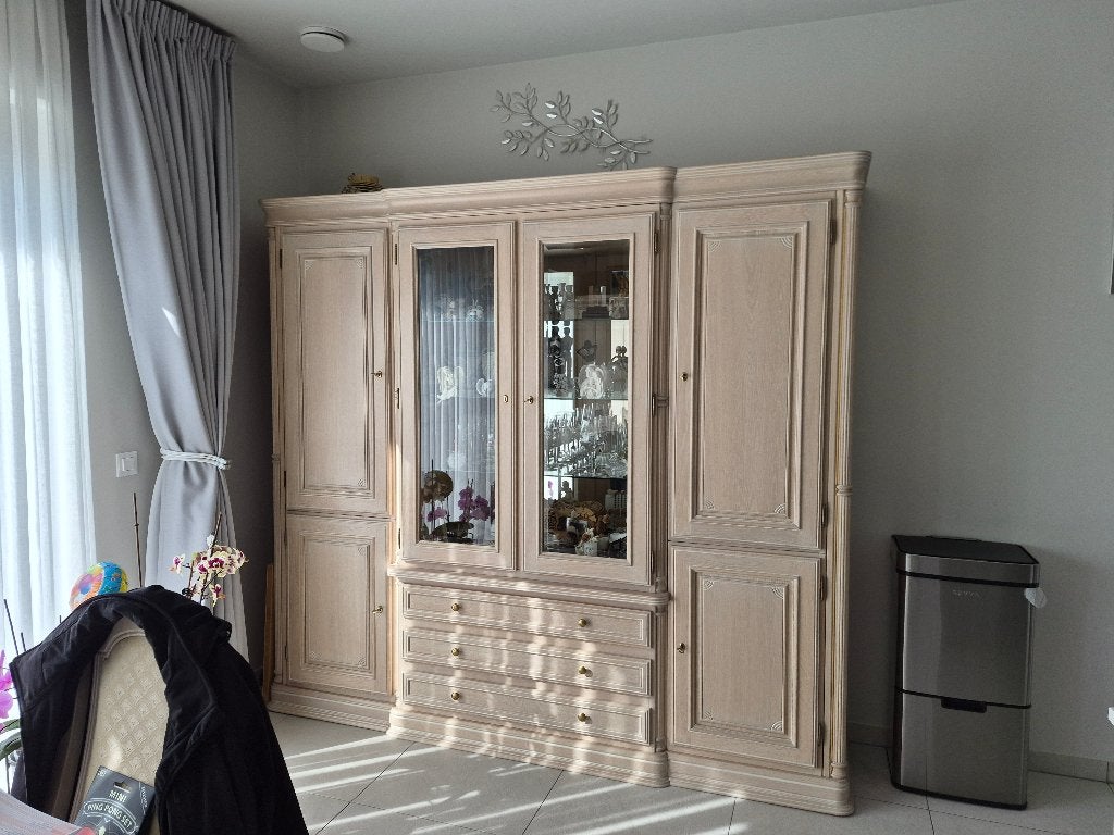 Meuble à café et meuble de salon avec table et 6 chaises, Maison & Meubles, Klassiek maar heel licht en stijlvol, 4 à 6 chaises