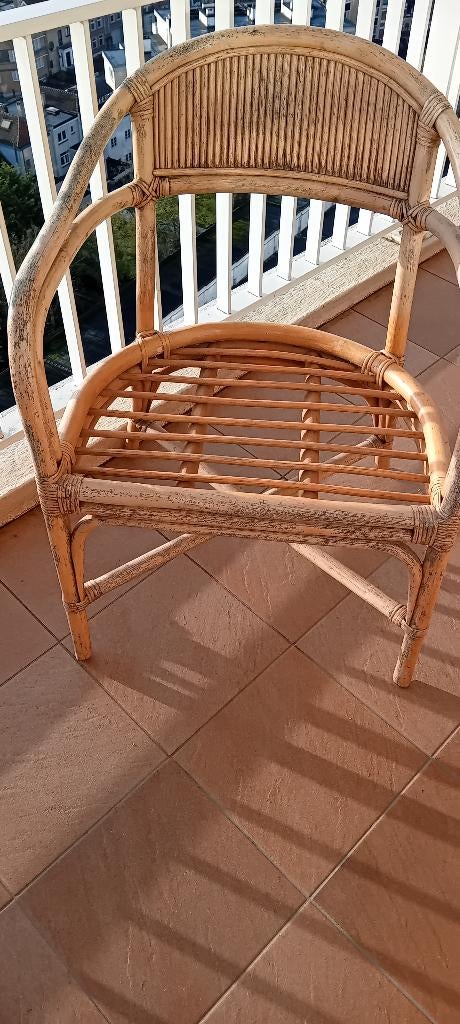 Chaise en rotin, Tuin en Terras, Tuinstoelen, Ophalen, Gebruikt, Rotan, Stapelbaar