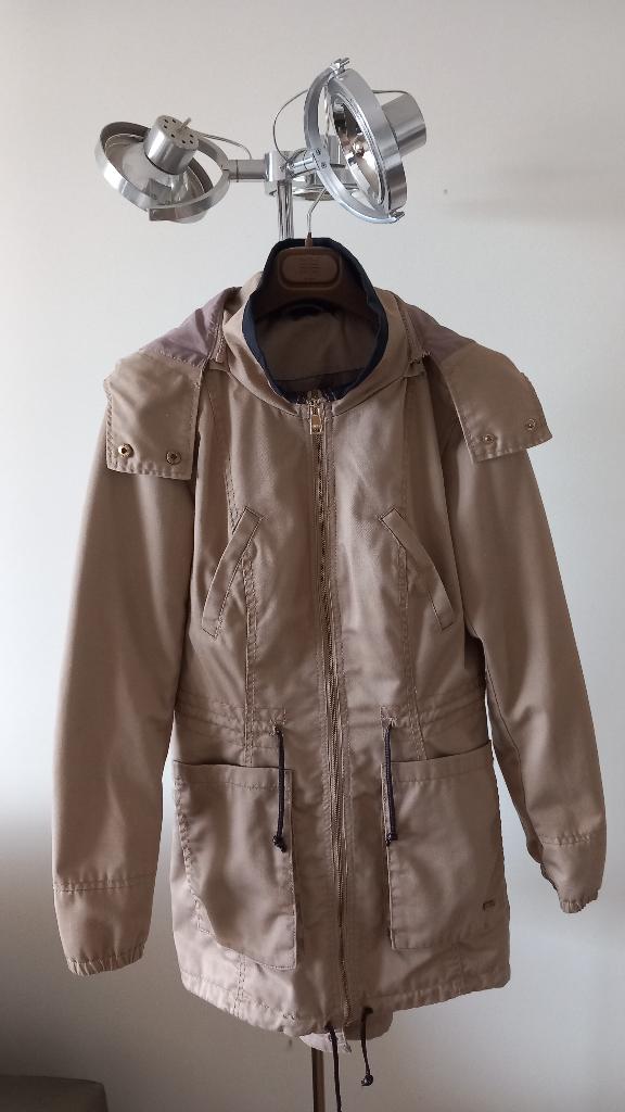 REGENJAS BEIGE, Beige, Zo goed als nieuw, Maat 36 (S), ONLY.