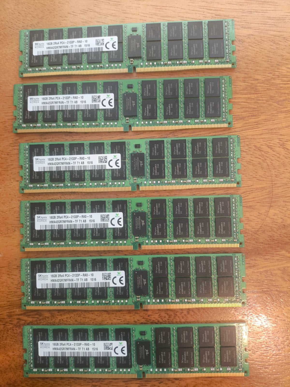 6 x 16 GB RAM DDR4 2133  en tres bon état et testées, Computers en Software, RAM geheugen, Server, 16 GB, DDR4, Ophalen