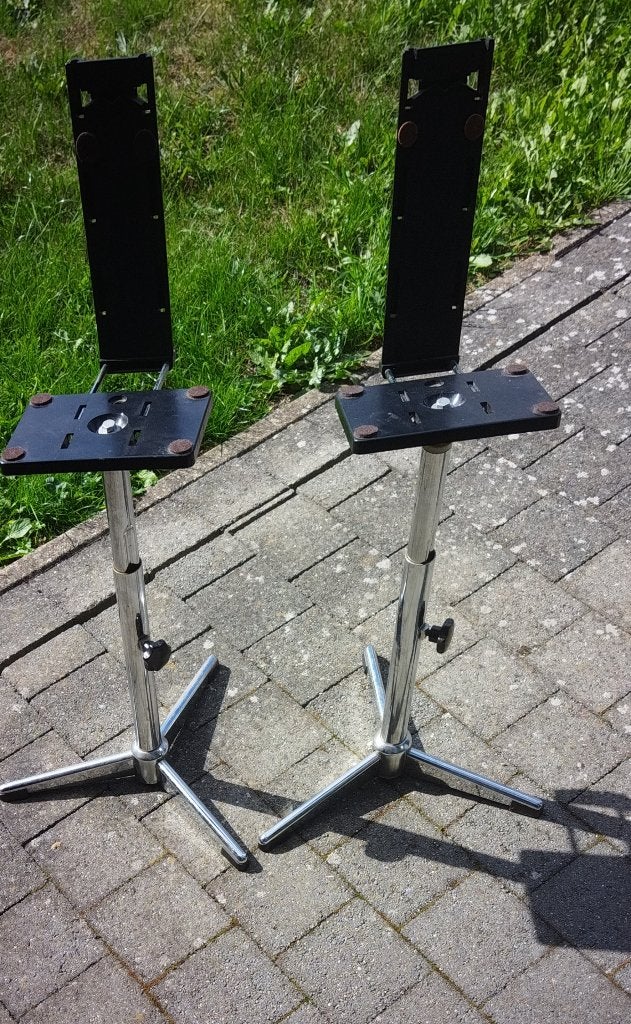 2 porte baffles-pieds tripodes-vintage-années 70-atomic, TV, Hi-fi & Vidéo, Enceintes, Enlèvement, Utilisé, Autres types, Autres marques