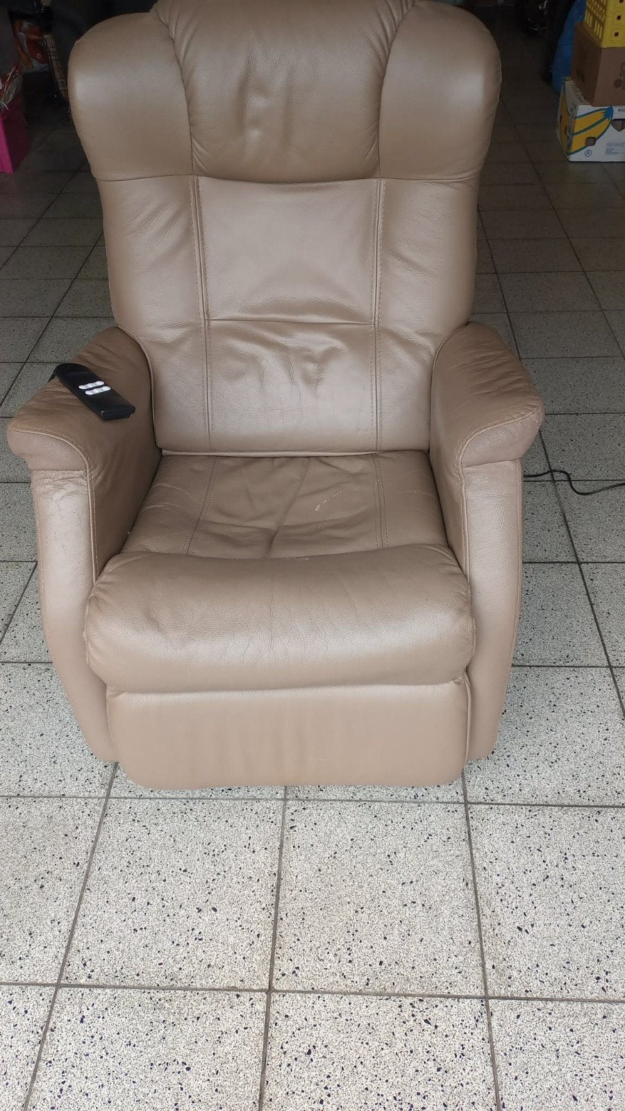 fauteuil relax électrique, Maison & Meubles, Fauteuils, Enlèvement, Utilisé, Cuir, Moderne