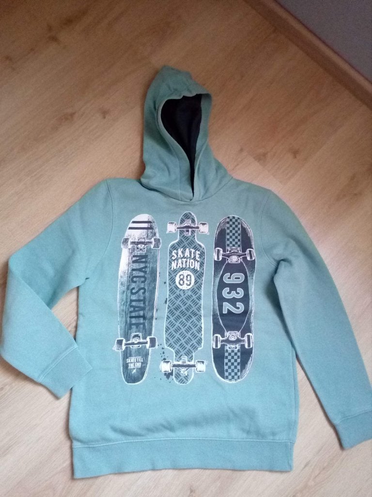 Sweat dessin skateboard 13/14 ans, Kinderen en Baby's, Kinderkleding | Maat 164, Ophalen, C&A, Trui of Vest, Zo goed als nieuw