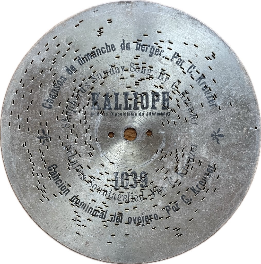 Kalliope Music Box Discs (23.5 cm | 9 1/4"), Ophalen of Verzenden