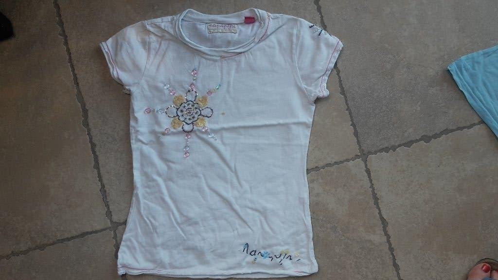Merk Napapijri: witte t-shirt mt 152, Kinderen en Baby's, Kinderkleding | Maat 152, Meisje, Ophalen of Verzenden, Zo goed als nieuw