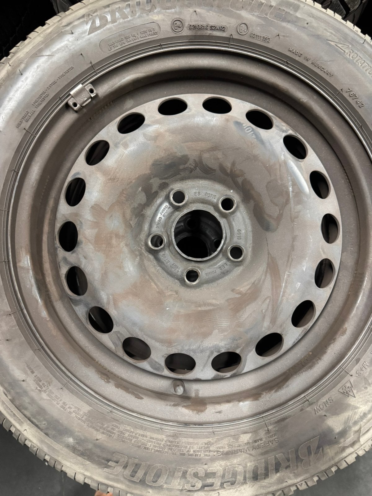 4 roues hiver VW 15” Bridgestone Polo Ibiza Fabia, 15 pouces, Pneus hiver, Pneu(s), Enlèvement