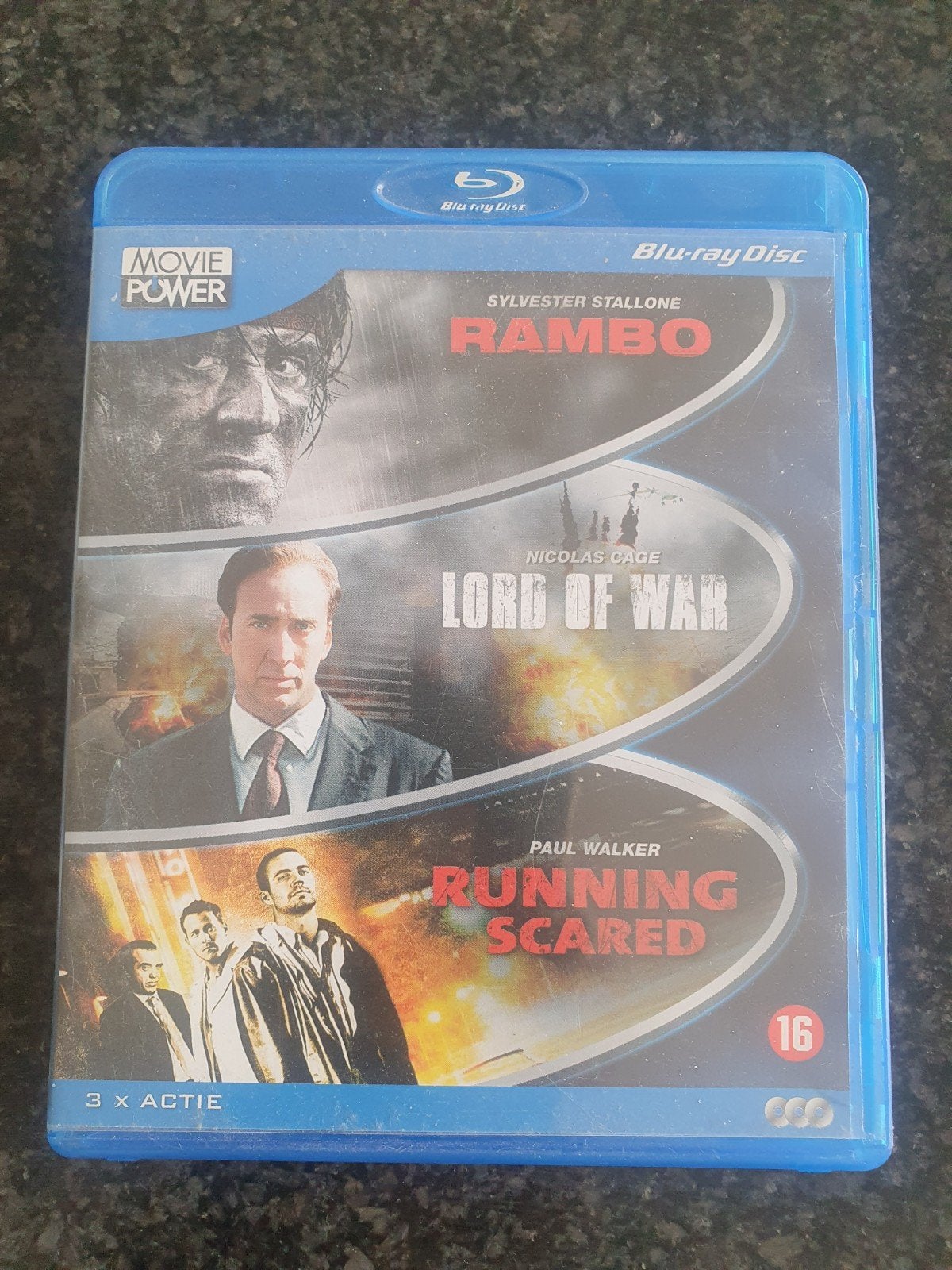 Moviepower actie op blu ray Stallone. Cage NL, Cd's en Dvd's, Ophalen of Verzenden, Actie