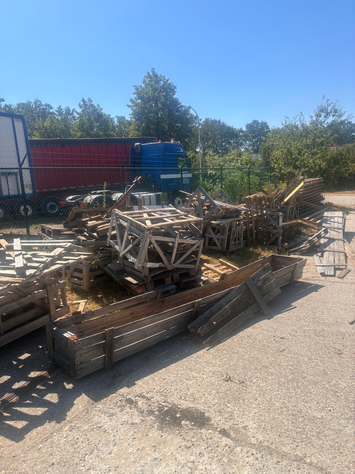 Brandhout van paletten en kratten, Tuin en Terras, Brandhout, Ophalen