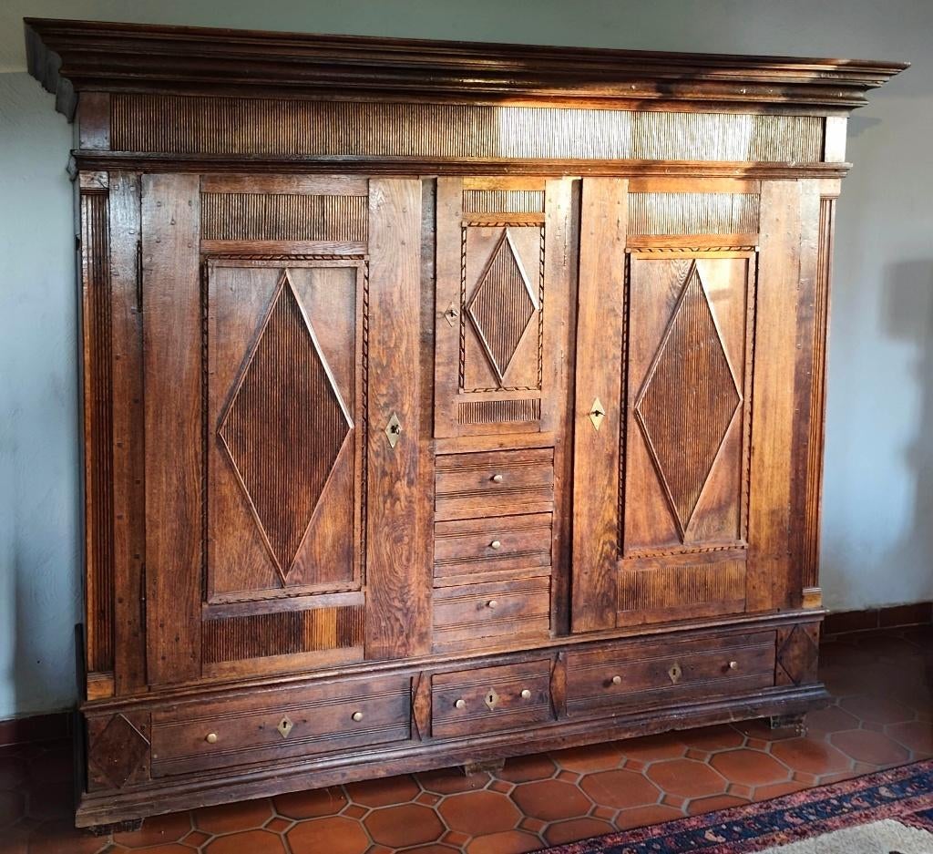 Antieke Duitse kast 1900 – massief hout –  Gründerzeit, Antiek en Kunst, Antiek | Gereedschap en Instrumenten, Ophalen