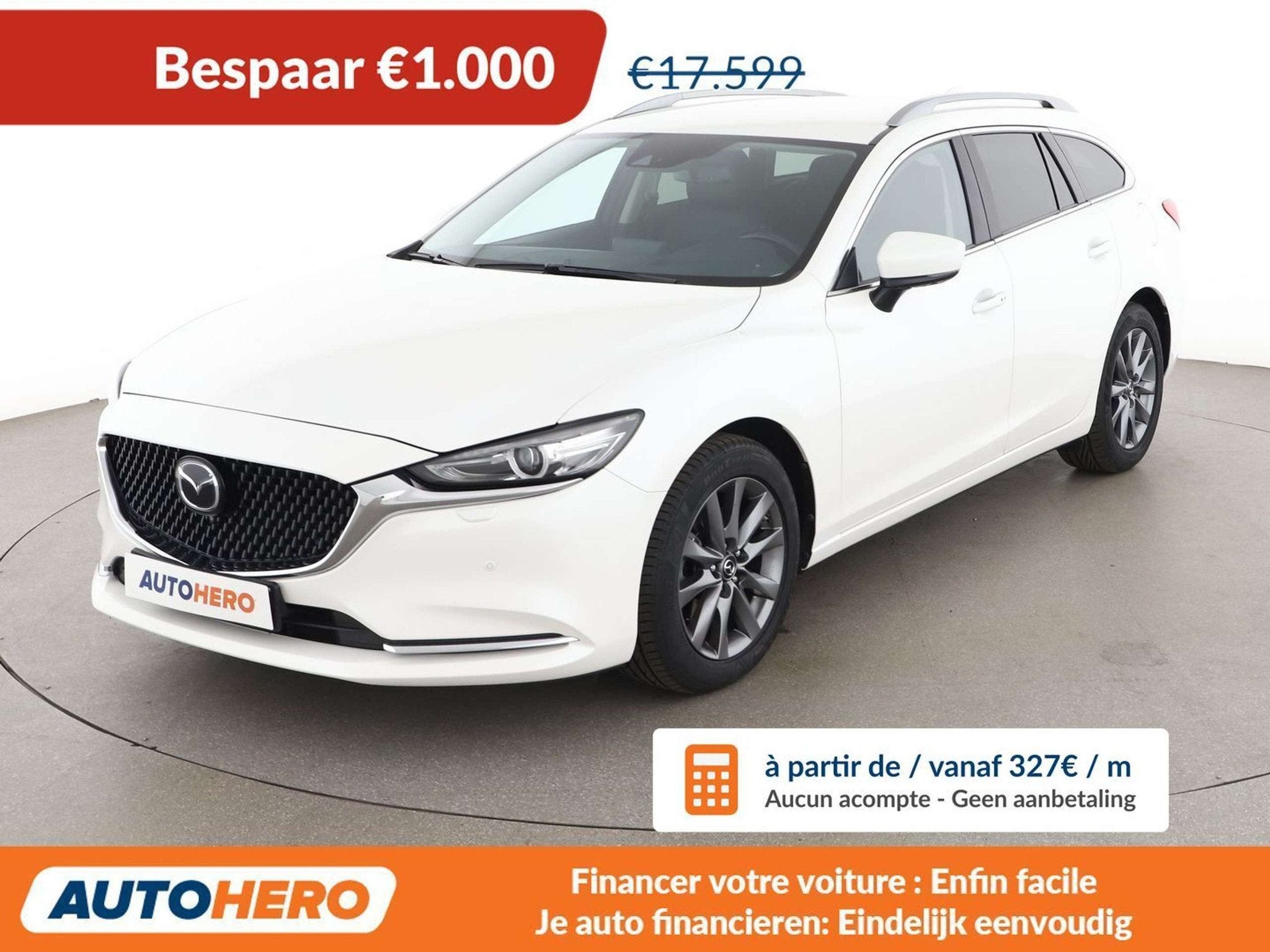 Mazda 6 2.0 Center-Line (bj 2019, automaat), Auto's, 1998 cc, Gebruikt, 164 g/km, Wit