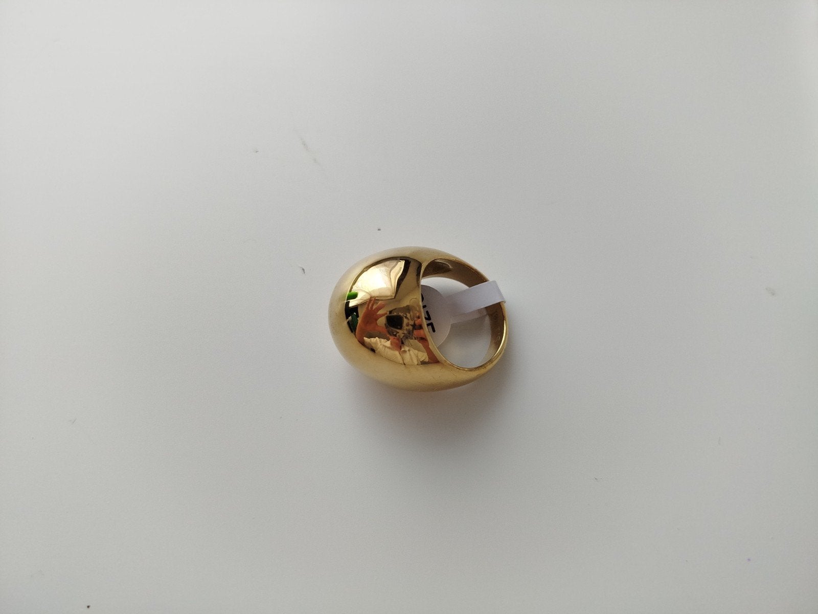 Goudkleurige stalen ring maat 8, Ophalen of Verzenden, Goud, Goud