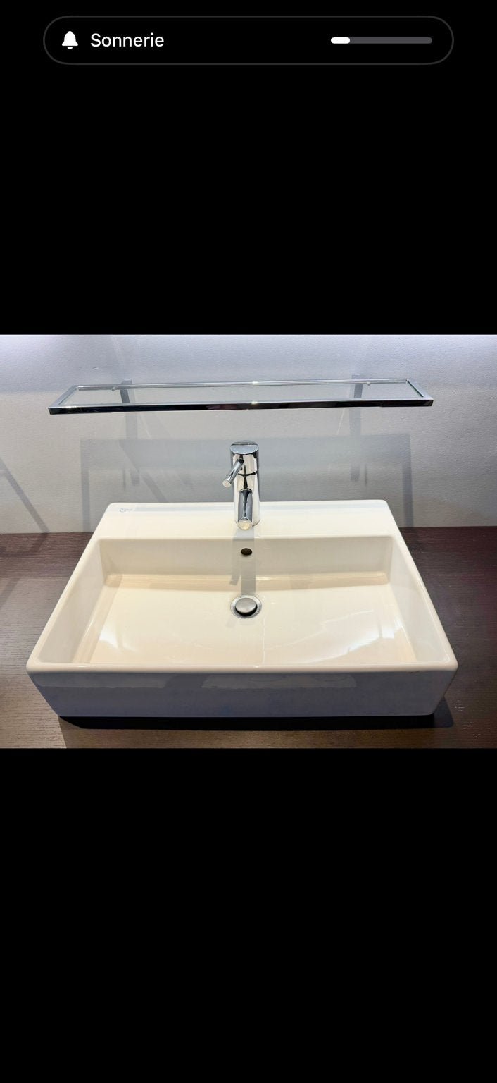 Ensemble de salle de bain design Facq – Double lavabo, Enlèvement, Utilisé, 50 à 75 cm, 150 à 200 cm