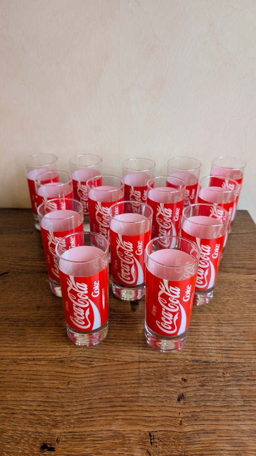 Vintage Coca-Cola glazen, Verzamelen, Ophalen, Zo goed als nieuw, Frisdrankglas