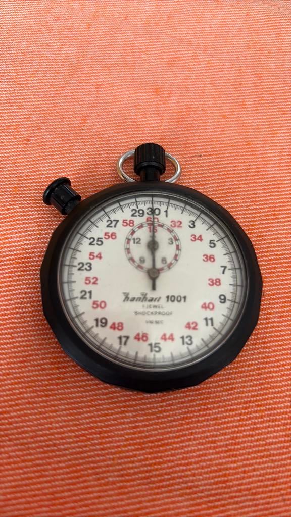 Hanhart 1001 vintage stopwatch, Ophalen of Verzenden, Overige materialen, Overige merken, 1930 tot 1960
